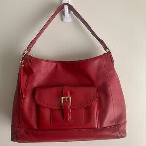 Coach Charlie Hobo Red Shoulder bag
